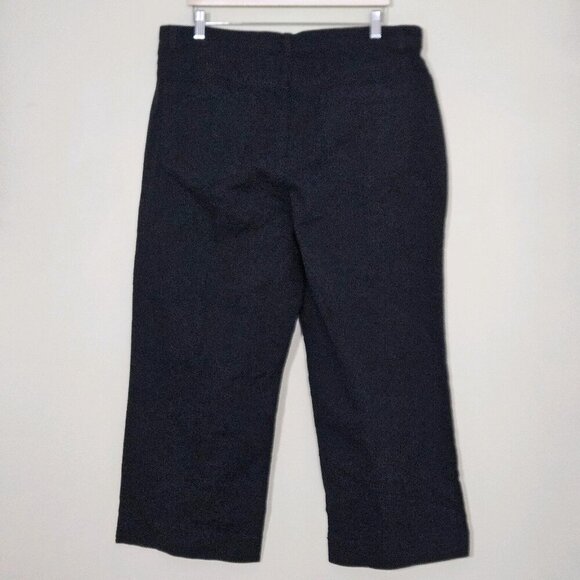 Old Navy Pants Womens 18 Black Twill Cotton Stretch High Waist Wide Leg Coastal - Picture 16 of 16